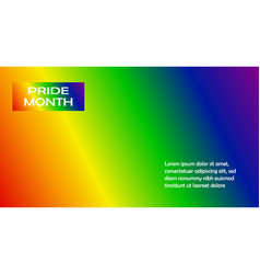 Pride Month Text With Rainbow Background