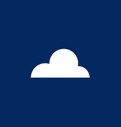 White Cloud Weather Glyph Icon