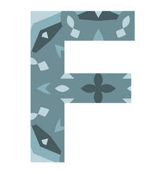 Alphabet Letter F Mandala