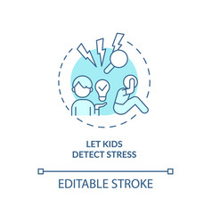 Let Kids Detect Stress Turquoise Concept Icon