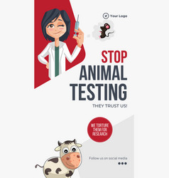 Stop Animal Testing Portrait Template