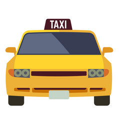 Taxi Car Icon Yellow Cab Front View