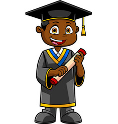 Graduate African American Cartoon Character