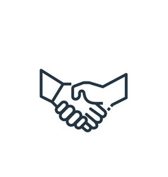 Hand Shake Icon Shake Editable Stroke