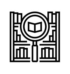 Library Research College Teacher Line Icon