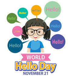 World Hello Day Banner Design