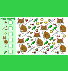 Counting Game How Many Cartoon Cat And Pet Goods