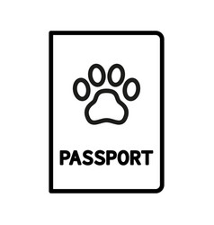 Pet Passport Icon Animal Travel Document Personal