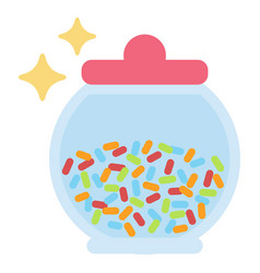 Sparkly Candy Jar Flat