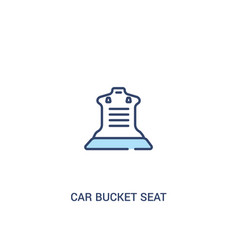 Car Bucket Seat Concept 2 Colored Icon Simple