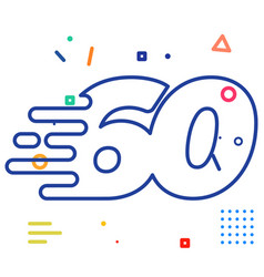 Number 60 Line Speed Icon