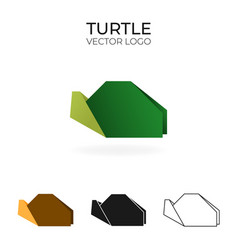 Origami Logo And Icon With Turtle