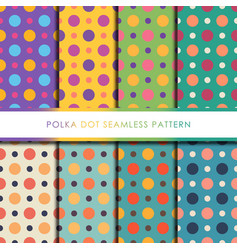 Polka Dot Seamless Pattern Set