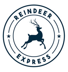 Reindeer Express Badge Sticker