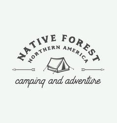 Vintage Camping Outdoor And Adventure Logo Badge