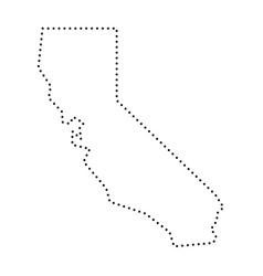 California Black Outline Map State Of Usa