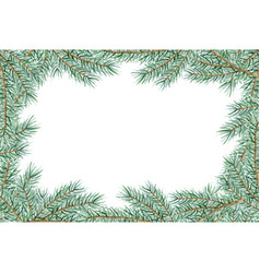 Christmas Tree Branches Horizontal Banner Template