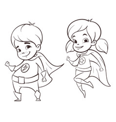 Two Happy Super Hero Kid