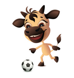 Cow Bull Symbol 2021 Year Plays Soccer Football