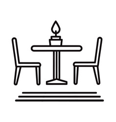 Dining Table Icon On White Background