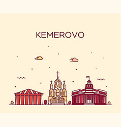 Kemerovo Skyline Russia Linear Style City