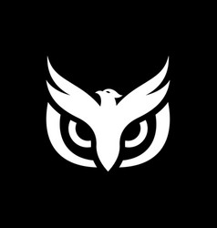 Owl Face With Eagle Modern Logo