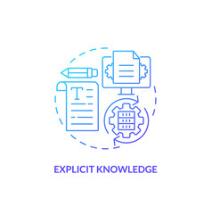 2d Gradient Explicit Knowledge Linear Icon Concept