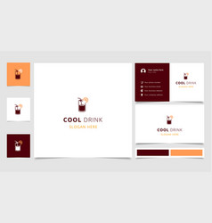 Cool Drink Logo Design With Editable Slogan