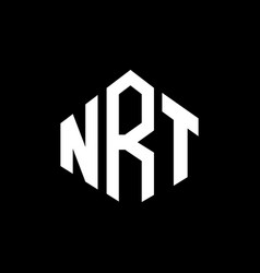 Nrt Letter Logo Design With Polygon Shape