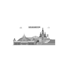 Russia Khabarovsk City Skyline Isolated