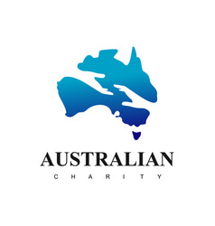 Australian Charity Logo With Helping Hand Symbol