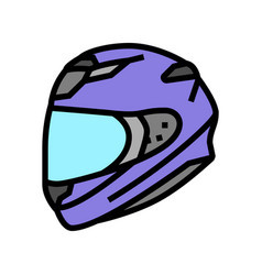 Full Face Motorcycle Helmet Color Icon