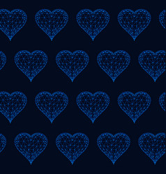 Seamless Pattern With Glowing Low Polygonal