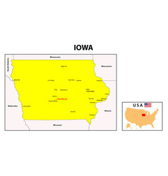 Iowa Map State And District Map Of