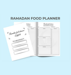 Muslim Festival Ramadan Food Planner Interior Log