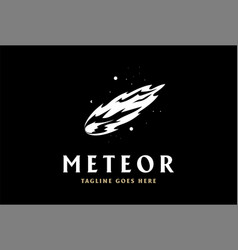 Night Falling Star Meteor Asteroid Comet Logo