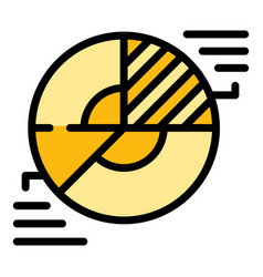 Result Money Pie Chart Icon Flat