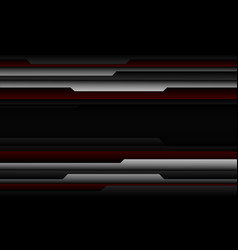 Abstract Red Metallic Black Line Cyber Banner