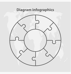 Diagram Infographic For 8 Steps Circle Puzzle