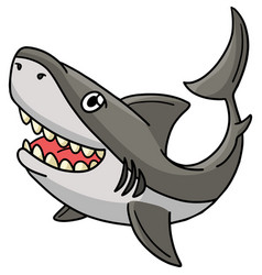 Great White Shark Marine Animal Cartoon Clipart