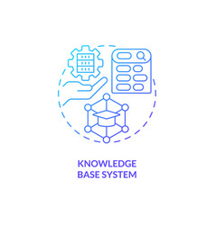 2d Gradient Knowledge Base System Icon Concept