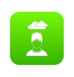 Depressed Man With Dark Cloud Over His Head Icon