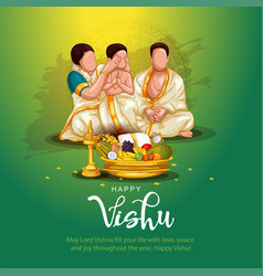 Kerala Festival Happy Vishu Greetings Family