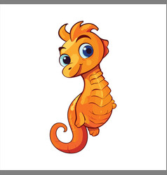 Sea Horse Cute Funny Cartoon Kawaii Clipart