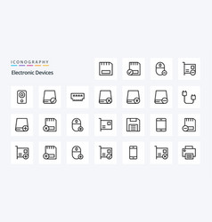 25 Devices Line Icon Pack