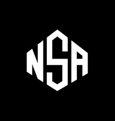 Nsa Letter Logo Design With Polygon Shape