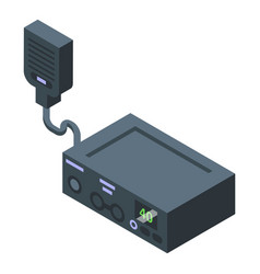 Taxi Radio Icon Isometric Taximeter Cab