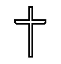 Outline Christian Cross Symbol Icon