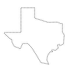 Texas Black Outline Map State Of Usa