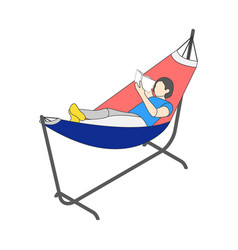 Hammock Reading Isometric Composition